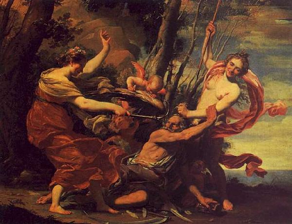  Simon  Vouet Time Overcome by Hope, Love and Beauty China oil painting art